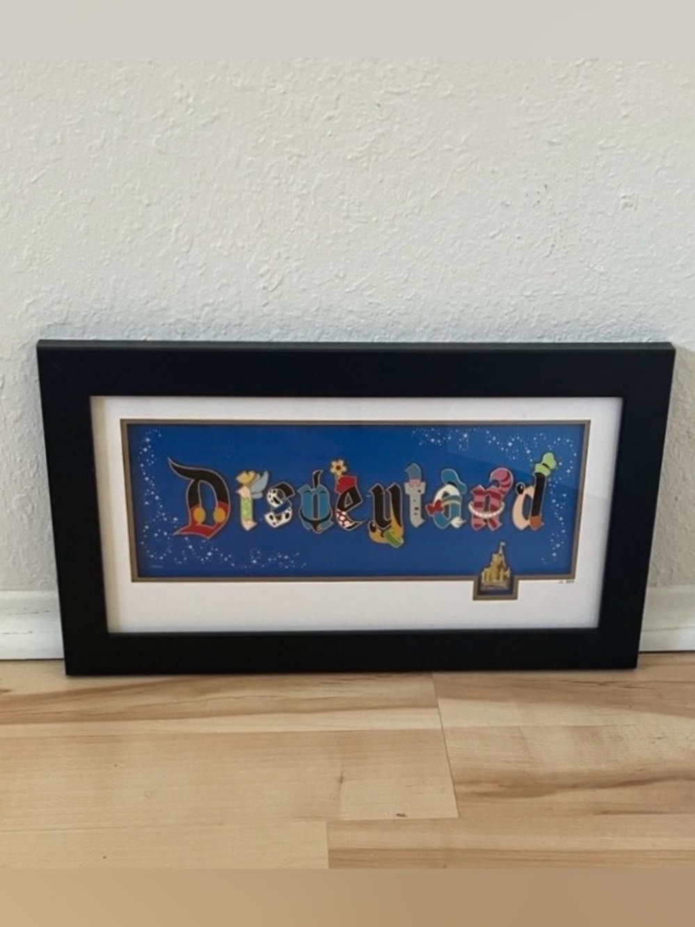 Disneyland Resort Limited Edition Pin Art "Disneyland Gothic Framed Pin Set"